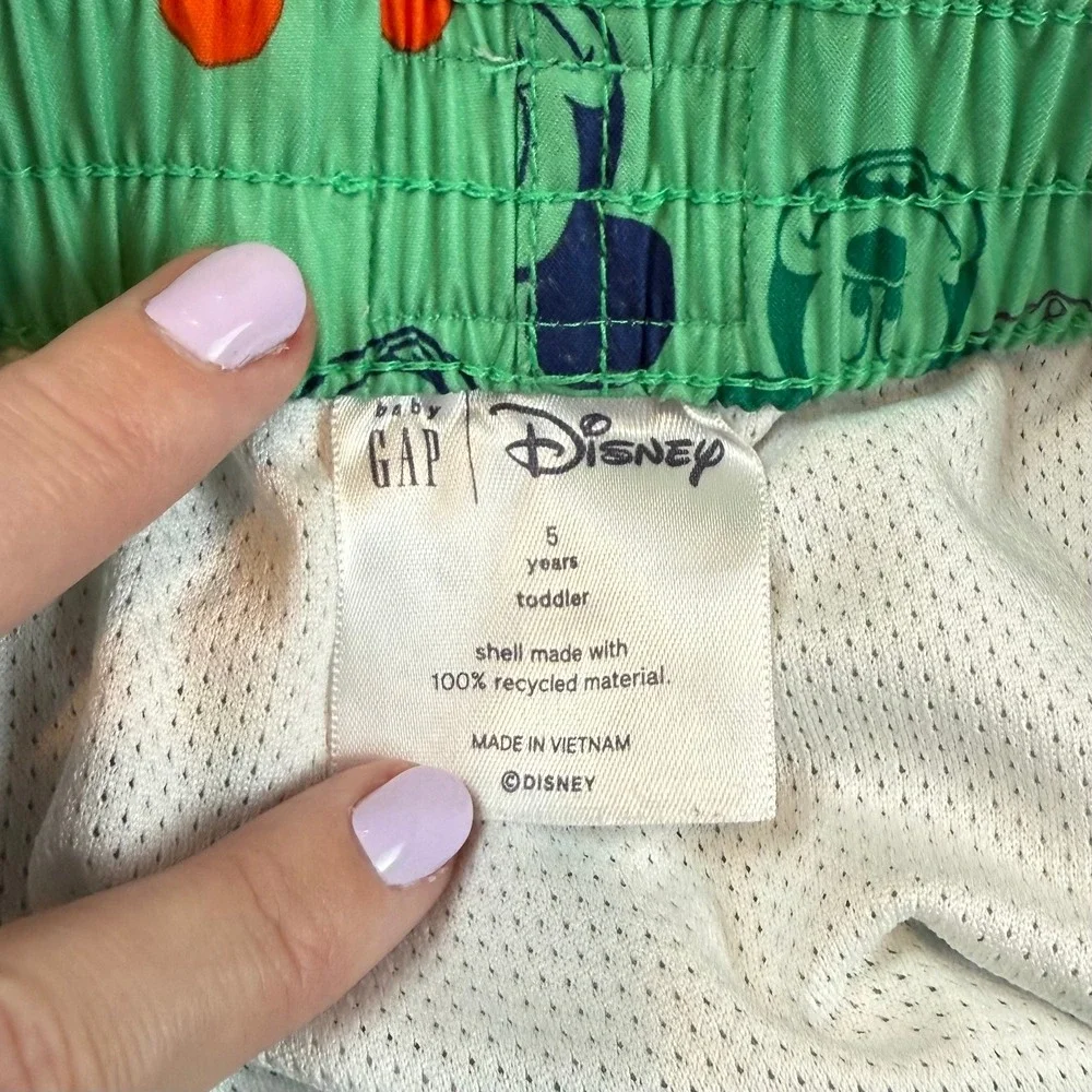 Kids Baby Gap Disney Mickey Mouse Swim‎ Trunks Size 5 Toddler Green